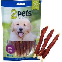 2Pets. Tuggpinnar Anka 12cm. Vita tuggpinnar med anka.